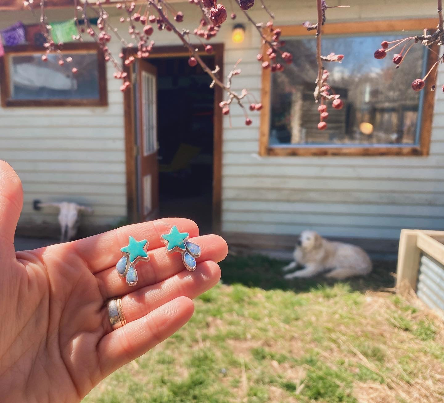 Opal + Turquoise Jem Earrings