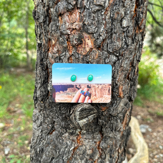 Chrysoprase Studs