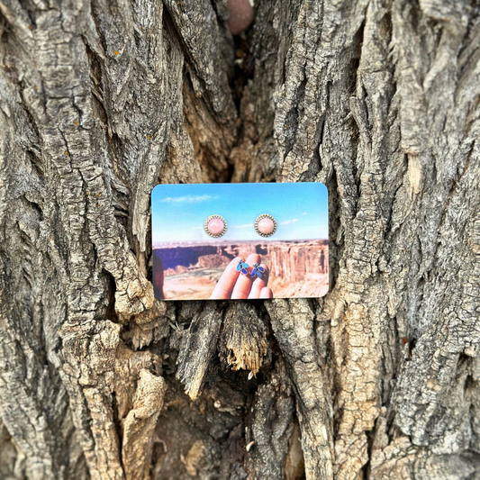 Peruvian Pink Opal Studs