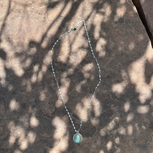 Turquoise Disc Necklace